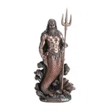 Poseidon – God of the Sea – Bronze-Finish Statue – 18 cm