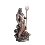 Poseidon – God of the Sea – Bronze-Finish Statue – 18 cm – view 2
