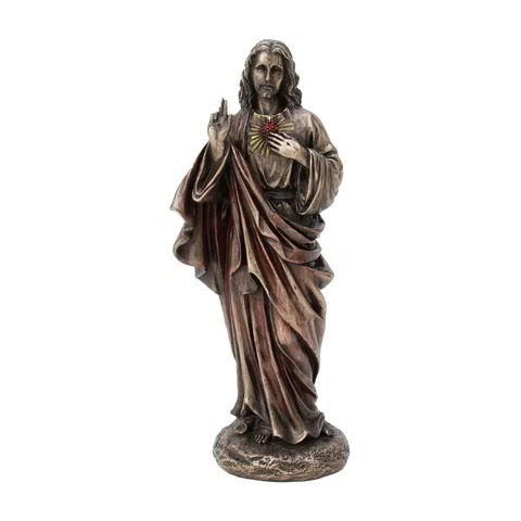 The Sacred Heart of Jesus – Bronze-Finish Statue – 21 cm – view 1