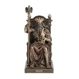Zeus on His Throne – Bronze-Finish Statue – 27 cm – view 3