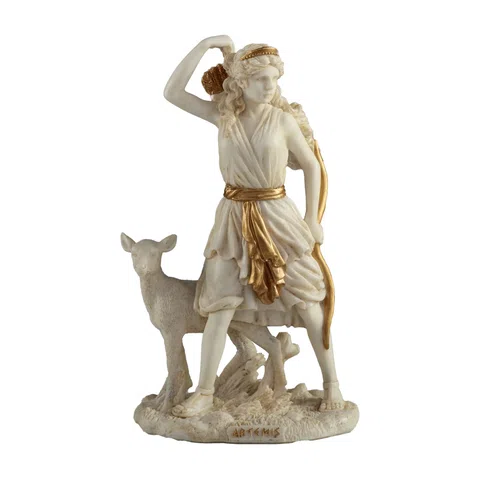Artemis – Goddess of the Hunt – White Statue – 16.5 cm – view 1