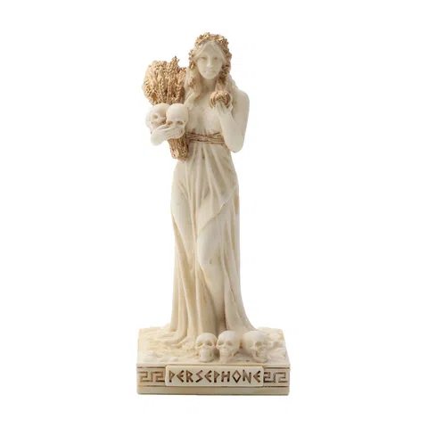 Persephone – Greek Mythology – White Statue – 9 cm – view 1