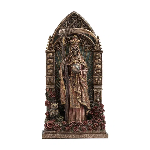 Santa Muerte — Altar — Bronze Finish Statue, 23.5 cm – view 1