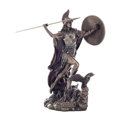 Athena Bronze-Finish Statue – 28 cm – view 1