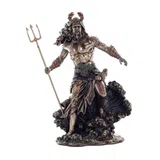 Poseidon — Olympian God — Bronze-Finish Statue, 30 cm