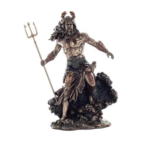 Poseidon — Olympian God — Bronze-Finish Statue, 30 cm – view 1