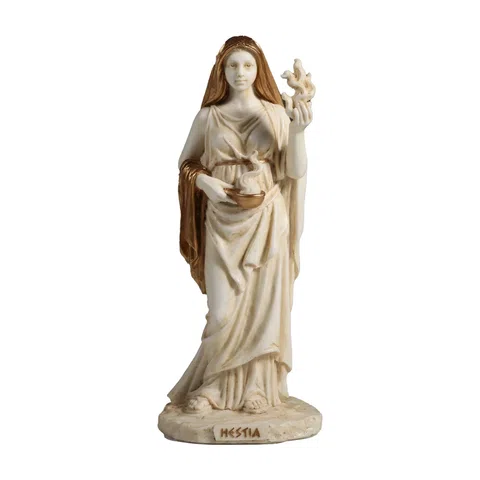 Hestia — Goddess of the Home and Hearth — White Statue, 16 cm – view 1