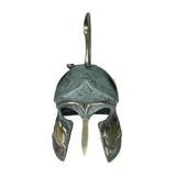 Corinthian Helmet with Pegasus and Short Crest – 19 cm – Blue & Gold