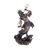 Poseidon — God of Olympus — Bronze-Finish Statue – 28.5 cm