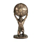 Atlas — The Titan Holding the Sky — Bronze Finish Statue, 14 cm