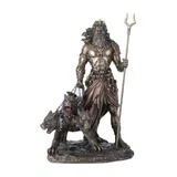 Hades with Cerberus – Bronze-Finish Resin Statue – 30 cm