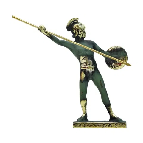Leonidas with Shield Statue by Bronze Pavlakis