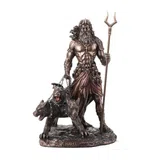 Hades and Cerberus — Bronze-Finish Statue, 25 cm