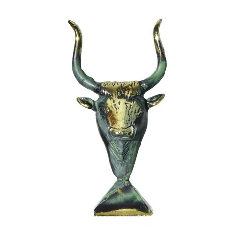 Knossos Bull's Head Statue by Bronze Pavlakis