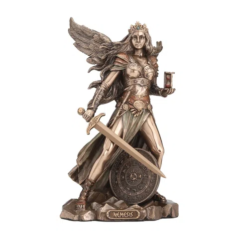 Nemesis — Greek Mythology — Bronze-Finish Statue – 21.5 cm – view 1