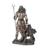 Hades with Cerberus – Bronze-Finish Resin Statue – 30 cm – view 3