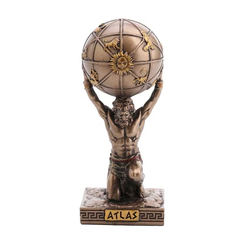 Atlas — The Titan Who Holds the Sky — Bronze-Finish Statue, 9.5 cm – view 1