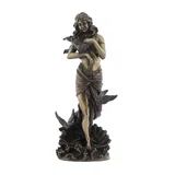 Aphrodite with Doves — Bronze-Finish Statue, 28 cm