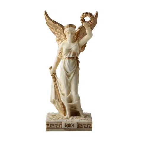 Nike — The Winged Goddess — White Statue – 10 cm – view 1