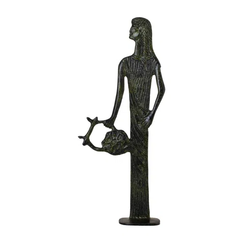 Apollo with Lyre – Bronze Sculpture – 25 cm – Dark Green