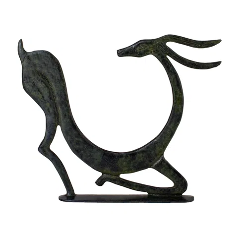 Deer – Bronze Sculpture – 10 cm – Dark Green