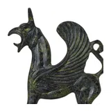 Griffin – Bronze Sculpture – 12 cm – Dark Green