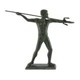 Poseidon with Raised Trident – Solid Sculpture – 23 cm