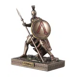 Leonidas with Spear and Shield — Bronze-Finish Statue, 7.7 cm
