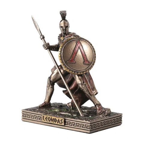 Leonidas with Spear and Shield — Bronze-Finish Statue, 7.7 cm – view 1