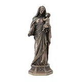 Virgin Mary with the Christ Child — Bronze-Finish Statue – 29 cm