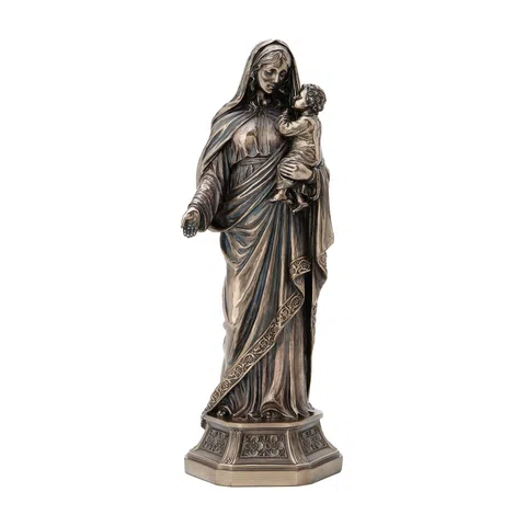 Virgin Mary with the Christ Child — Bronze-Finish Statue – 29 cm – view 1