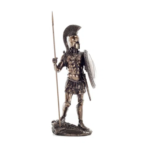 Spartan Warrior — Bronze-Finish Statue – 36 cm – view 1