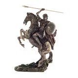 Alexander the Great on Horseback Bronze-Finish Statue – 31.5 cm – view 3