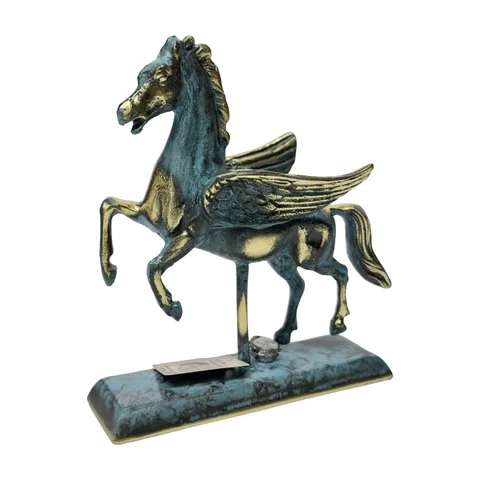 Pegasus, the Winged Horse – Solid Sculpture – 14 cm – Blue & Gold