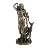 Artemis — Goddess of Hunting and Wildlife — Bronze-Finish Statue, 25 cm