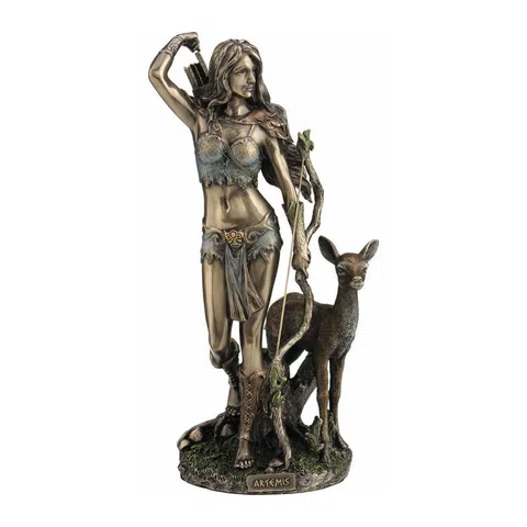 Artemis — Goddess of Hunting and Wildlife — Bronze-Finish Statue, 25 cm – view 1