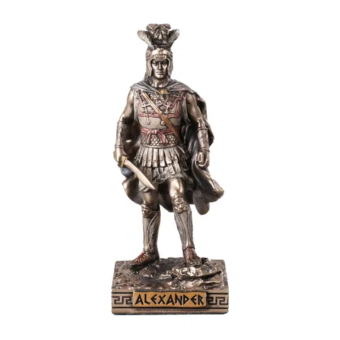 Alexander the Great — King of Macedon — Bronze-Finish Statue – 9.3 cm – view 1