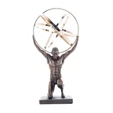 Atlas, Greek Mythology – Bronze-Finish Resin Statue – 20.5 cm
