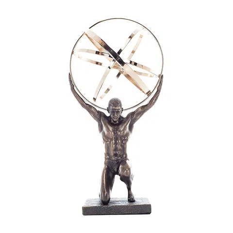 Atlas, Greek Mythology – Bronze-Finish Resin Statue – 20.5 cm – view 1