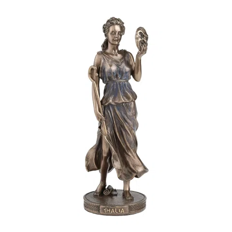 Thalia — Muse of Comedy — Bronze-Finish Statue, 23 cm – view 1