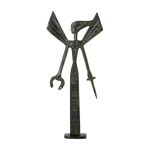 Nike, Goddess of Victory – Sculpture – 41 cm – Dark Green