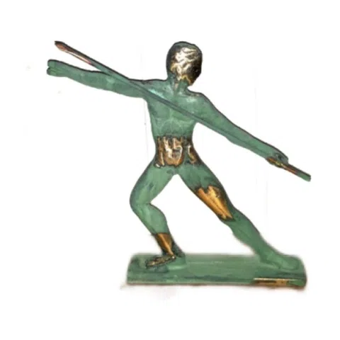 Decorative Javelin Sculpture by Bronze Pavlakis