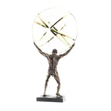 Atlas – Titan of Greek Mythology – Bronze-Finish Statue – 50 cm – view 3