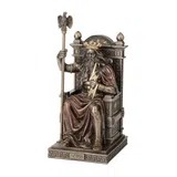 Zeus on His Throne – Bronze-Finish Statue – 27 cm