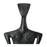Triangular Cycladic Bust – Bronze Sculpture – 16 cm – Dark Green