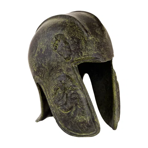 Ancient Greek Helmet with Goat's Head – 10 cm – Dark Green