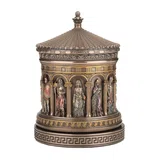 Jewellery Box with the Gods of the Pantheon — Bronze-Finish Jewellery Box, 16.5 × 11 cm