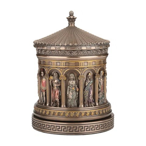 Jewellery Box with the Gods of the Pantheon — Bronze-Finish Jewellery Box, 16.5 × 11 cm – view 1