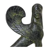 Sphinx of Corinth – Bronze Sculpture – 11 cm – Dark Green