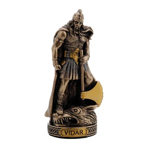 Vidar, Norse Mythology – Bronze-Finish Resin Statue – 8.5 cm – view 1